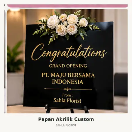 Papan Bunga Akrilik Kanigaran